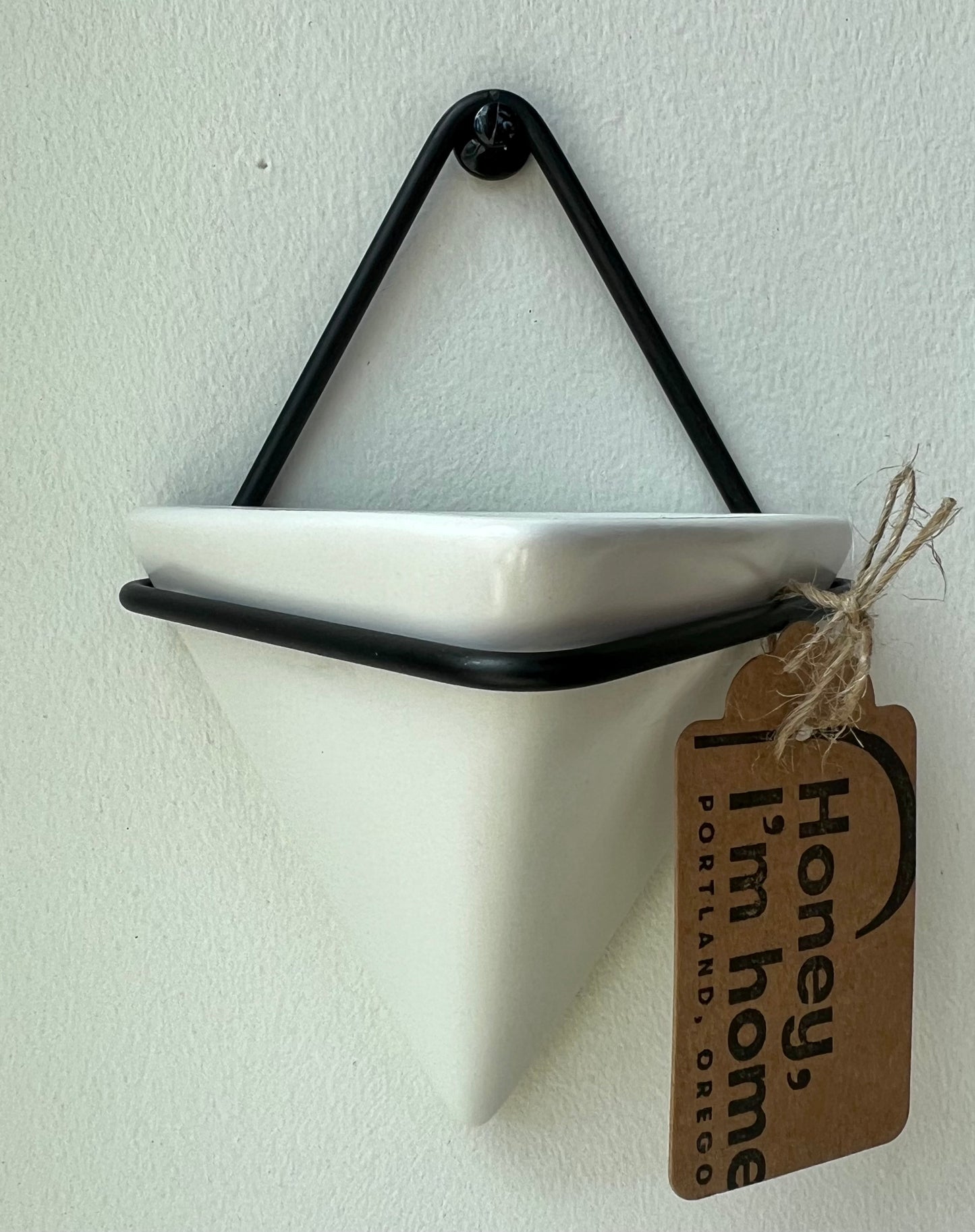 Triangle Ceramic Hanging Vase