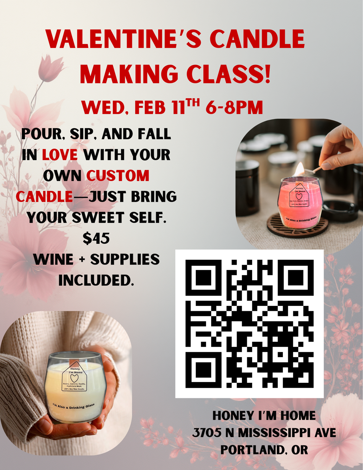 Candle Making and Wine Night: Candle Making with Erin Sullivan, Voted Top Five Best Local Crafter!
