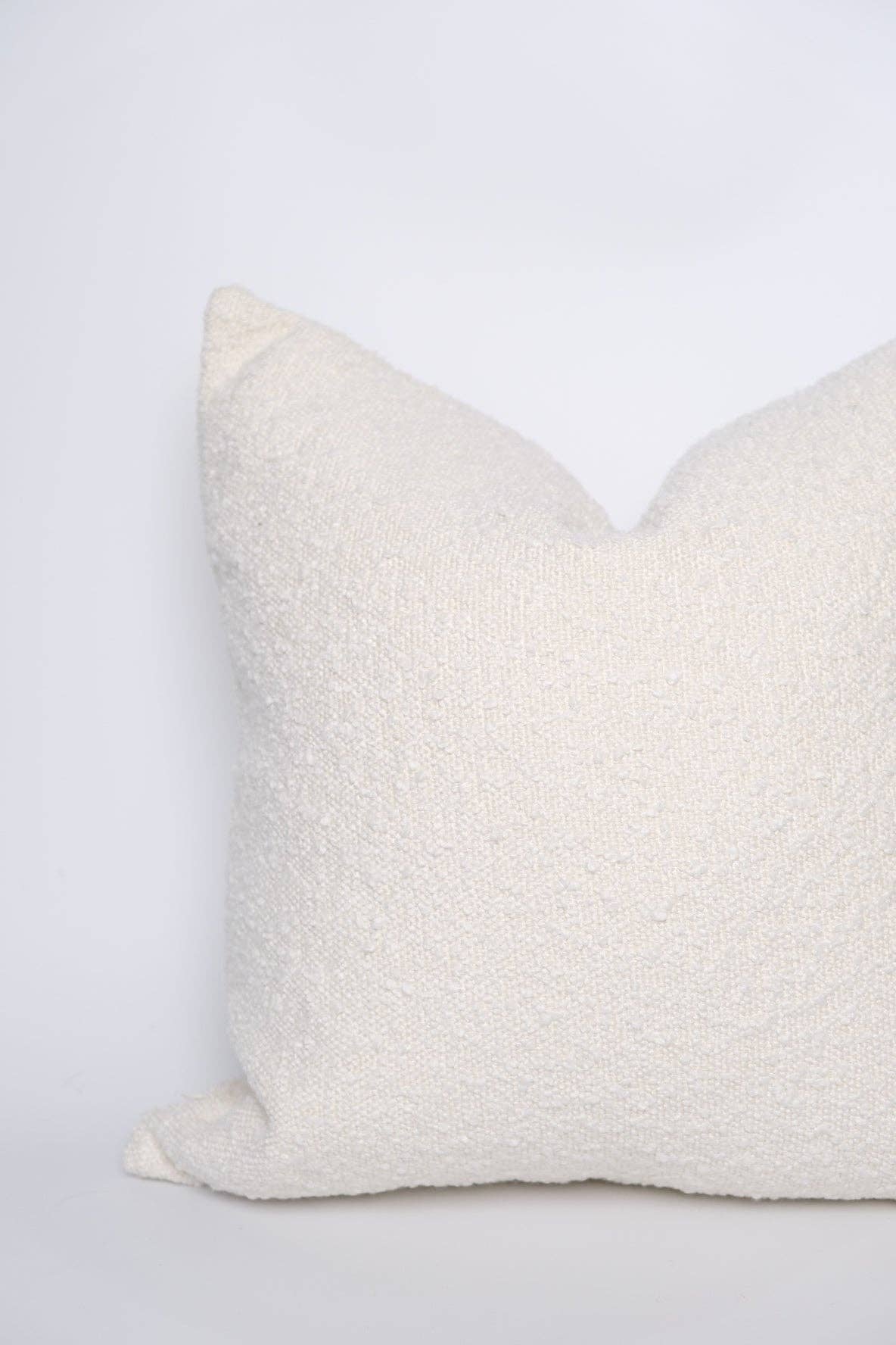 Boucle Pillow: Bone: 20" x 20"