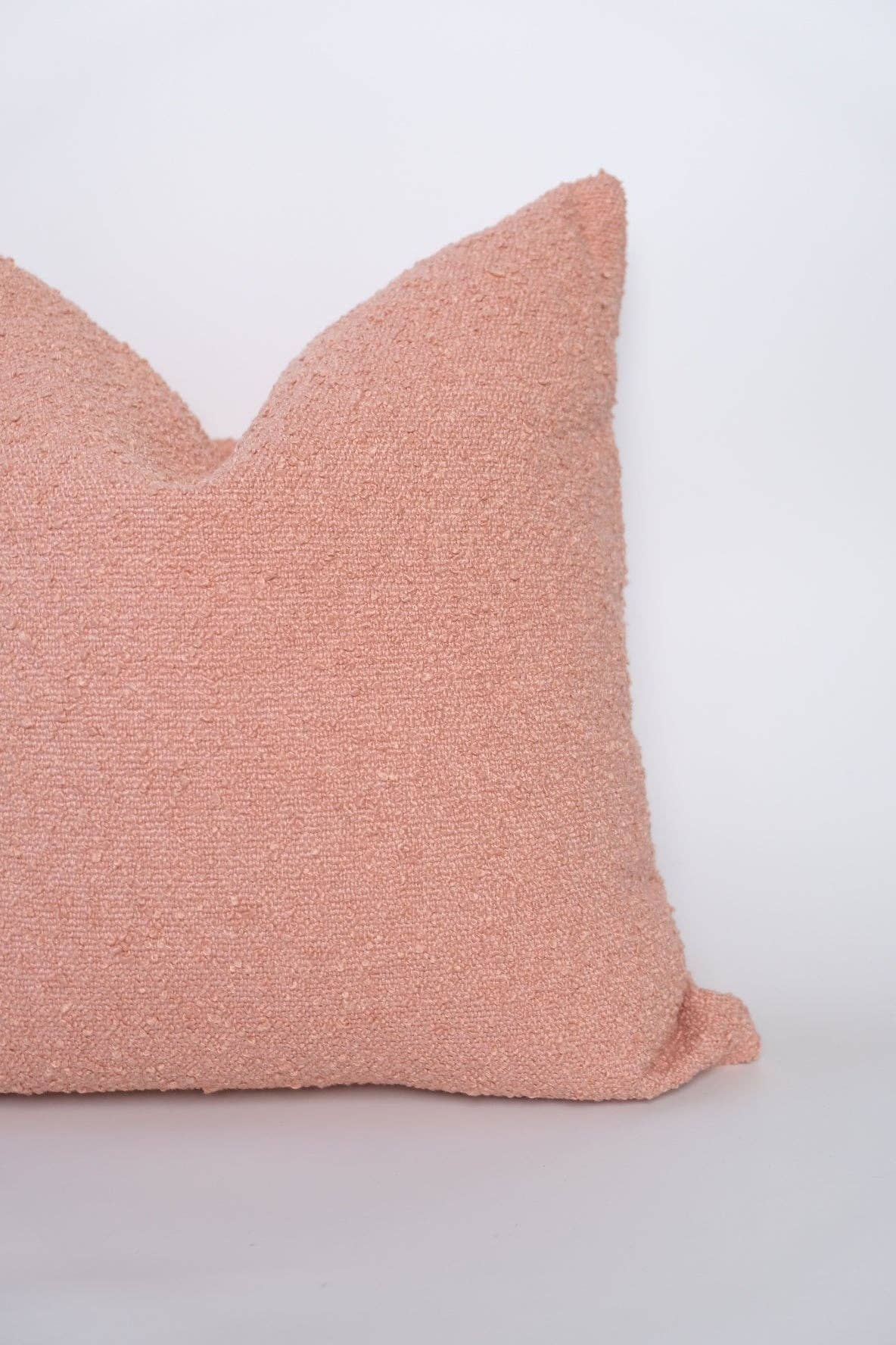 Boucle Pillow: Rose: 20" x 20"