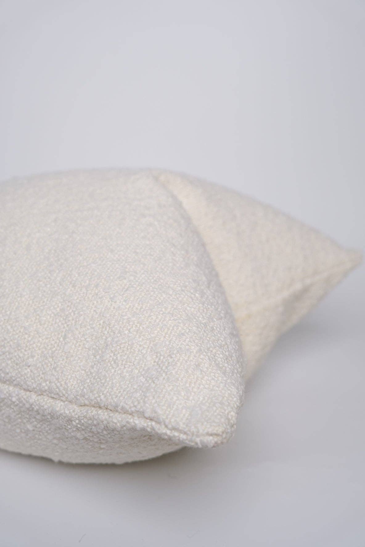 Boucle Pillow: Bone: 20" x 20"