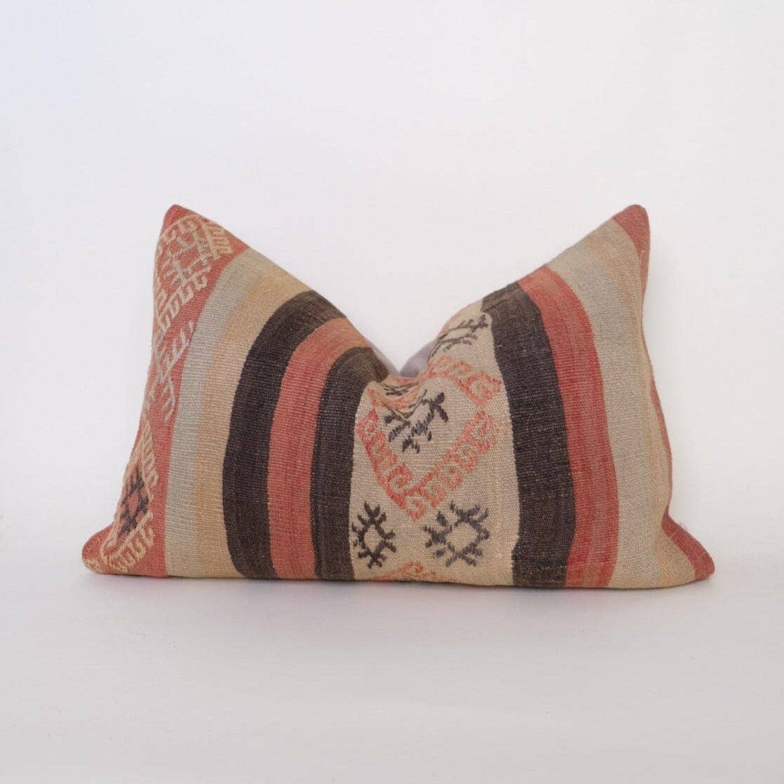 Vintage Rug turned Lumbar Pillow: 16 x 24