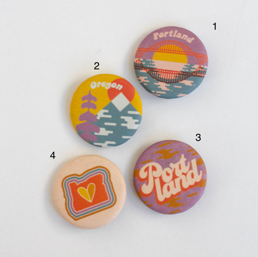 Groovy Portland Buttons