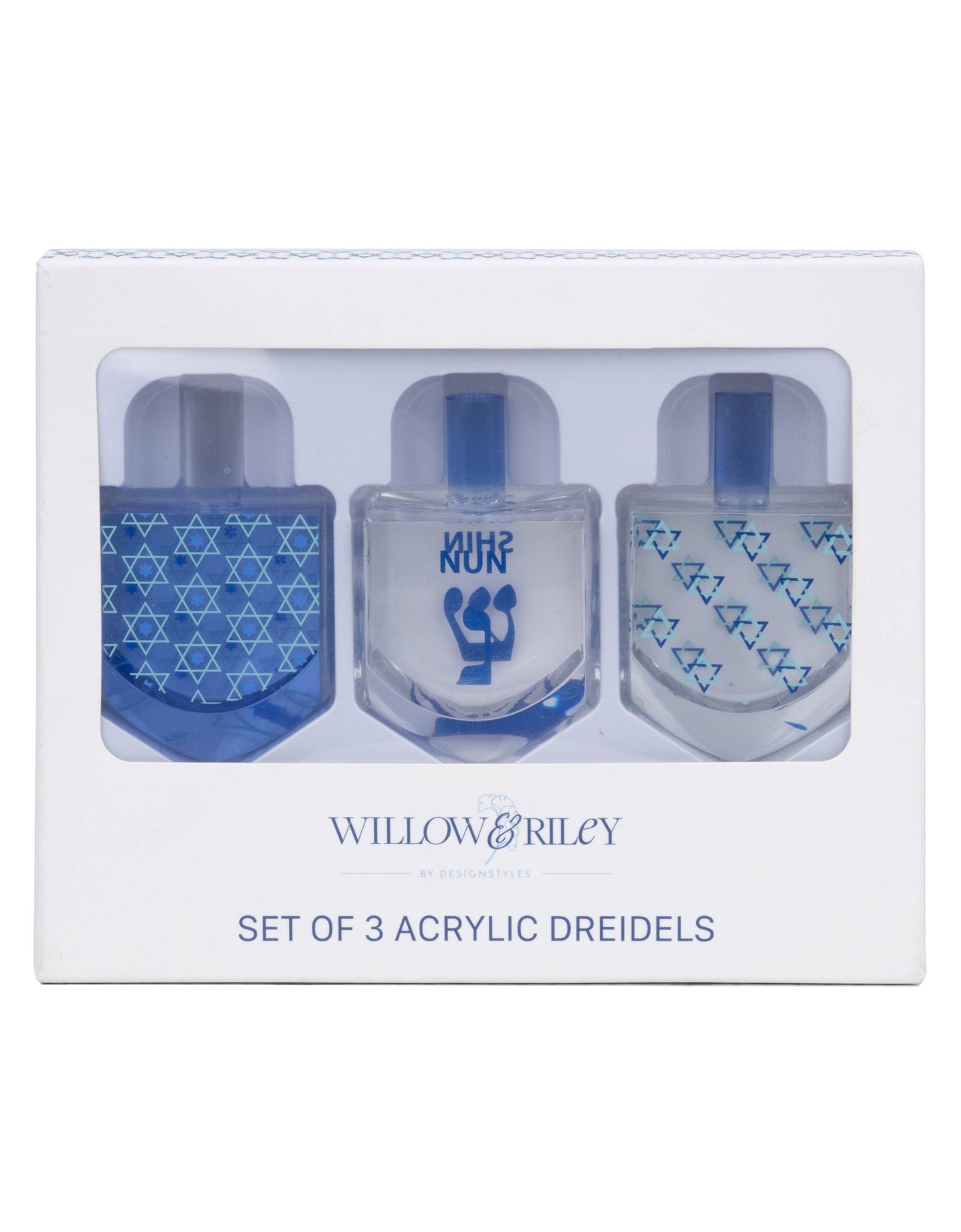 Set of 3 Acrylic Hanukkah Dreidels