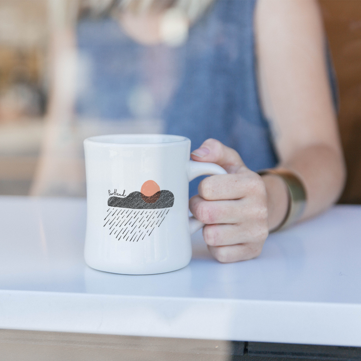 Portland Rain Diner Mug