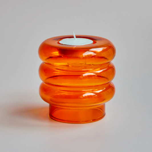 Tealight & Taper Candle Holders -Orange