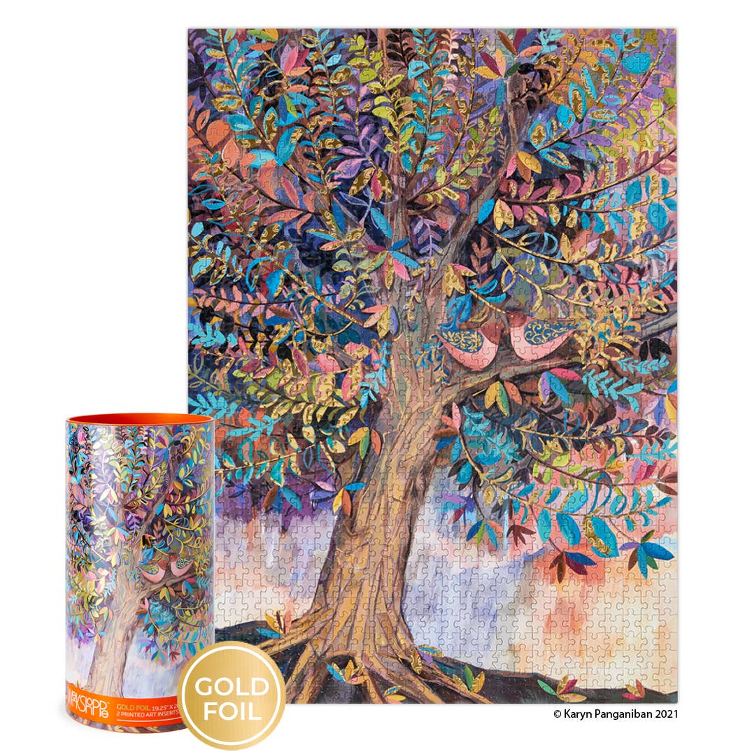 Illumination Tree Gold Foil  | 1000 Piece Jigsaw Puzzle