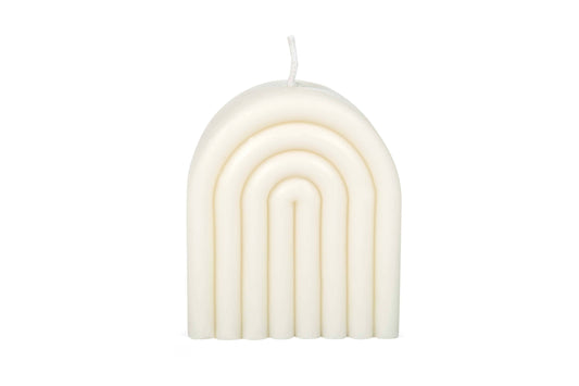 Thick Modern Arch Scented Soy Wax Candle - Ivory